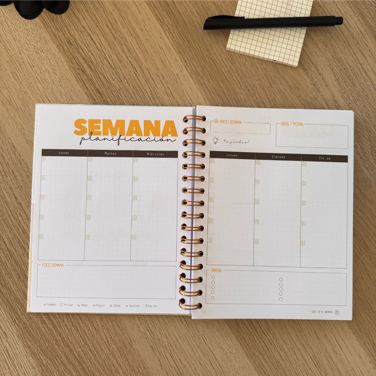 Planner Diario 3 Meses Sin Fecha Personalizado Nombre 2 Días