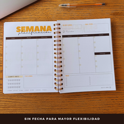 Planner Diario 2 Meses Sin Fecha - Con Notas - Portátil y Liviano