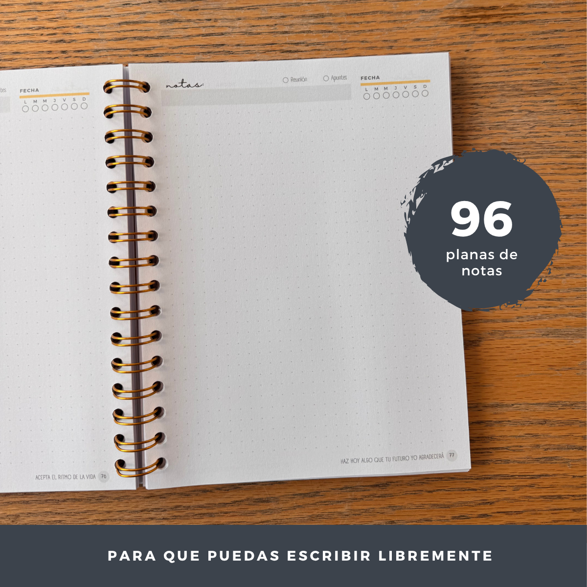Planner Diario 2 Meses Sin Fecha - Con Notas - Portátil y Liviano