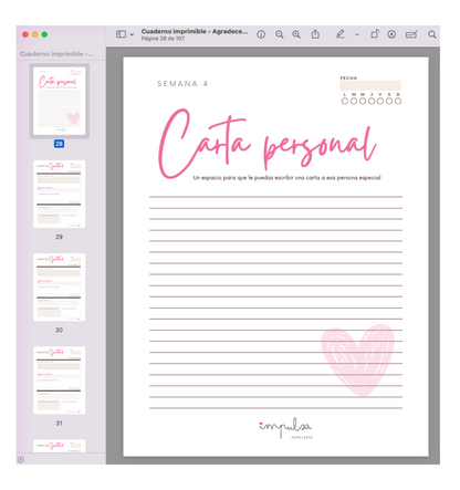 Cuaderno de gratitud 90 días