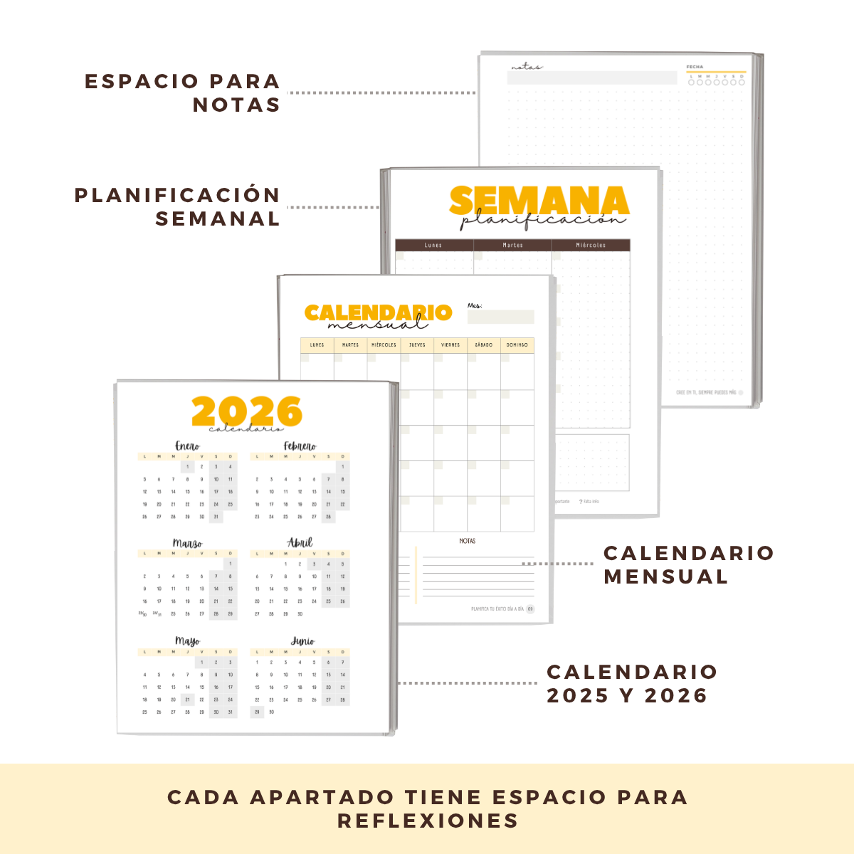 Agenda sin fecha – Liviana, flexible y sin fechas fijas