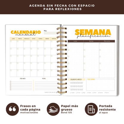 Agenda sin fecha – Liviana, flexible y sin fechas fijas