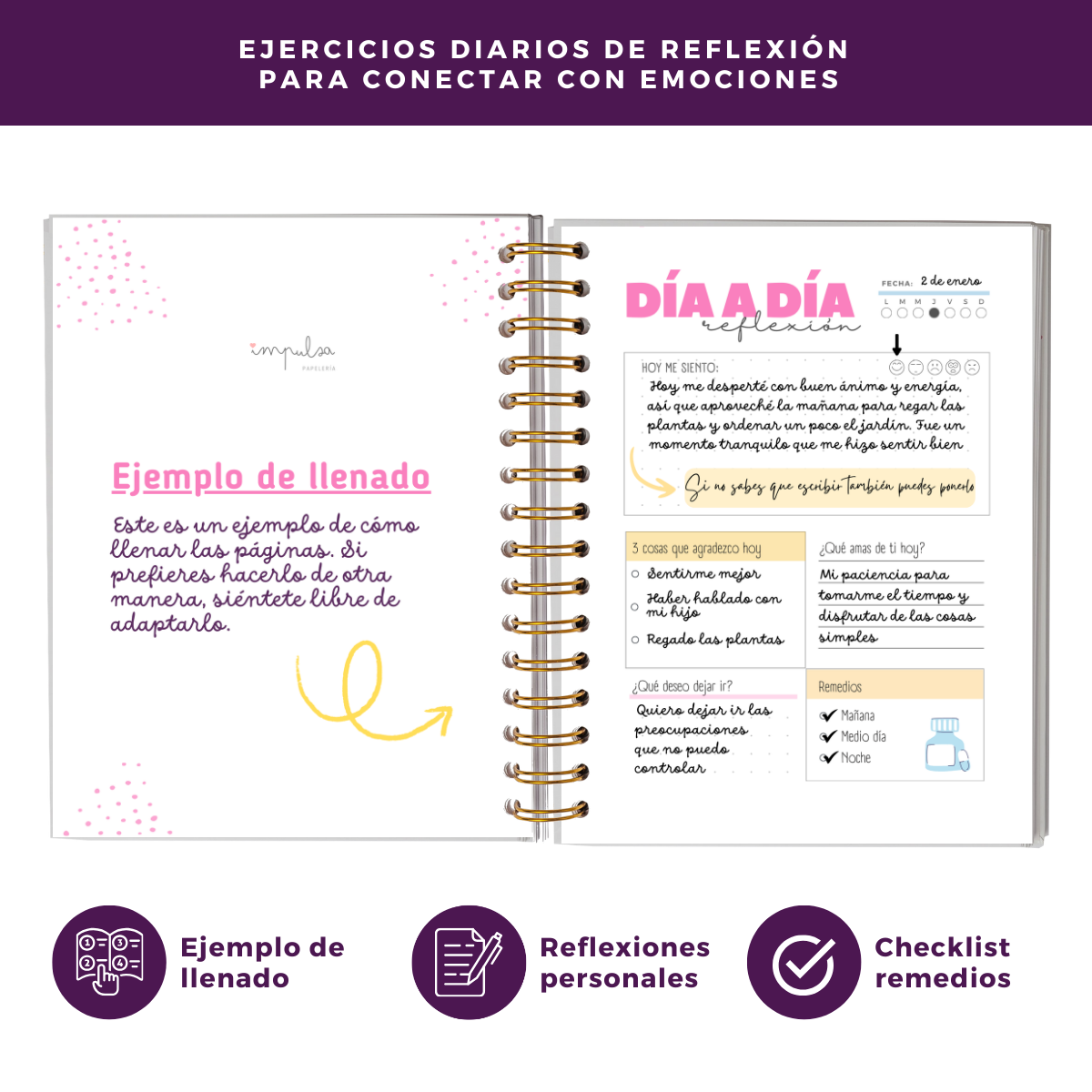 Agenda Personalizada 2025 - Letra Grande Y Frases