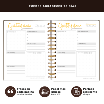 Diario de Gratitud Personalizado con Nombre -Neutro
