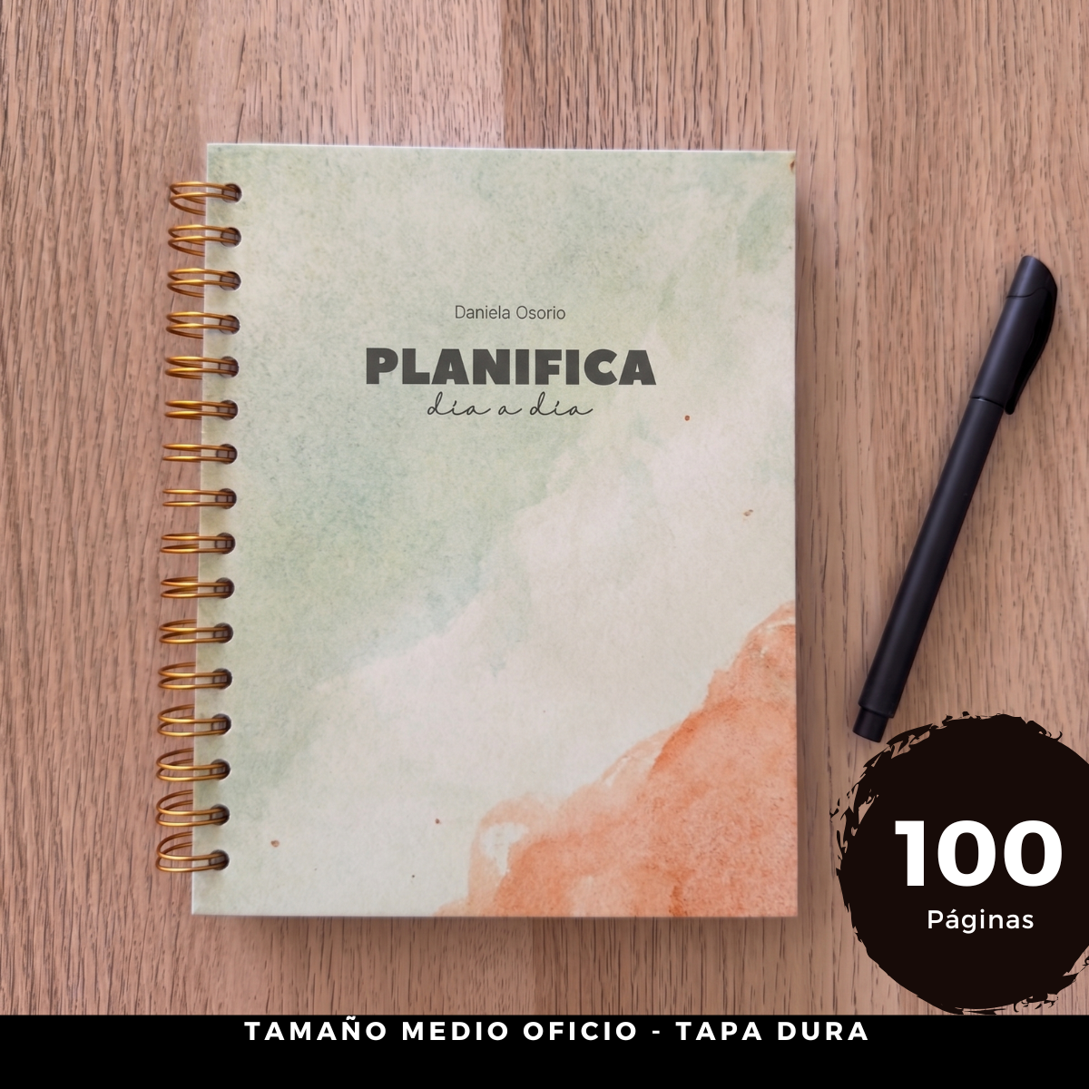 Planner Diario 3 Meses Sin Fecha Personalizado Nombre 2 Días