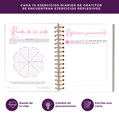 Momentos Gratitud - Cuaderno Diario De Reflexión Y Gratitud