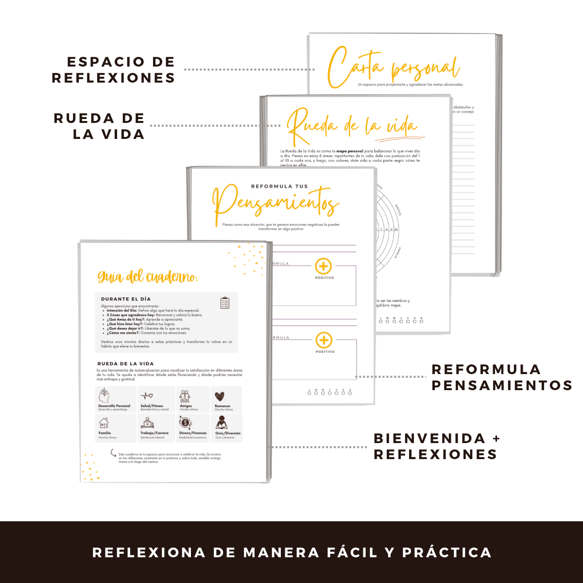 Diario de Gratitud Personalizado con Nombre -Neutro
