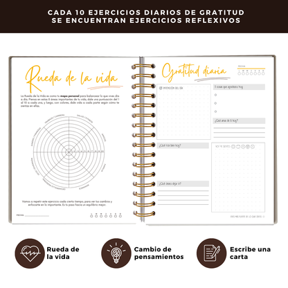 Diario De Gratitud - 90 Días - Diseño Neutro
