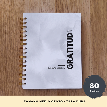 Diario de Gratitud Personalizado con Nombre -Neutro