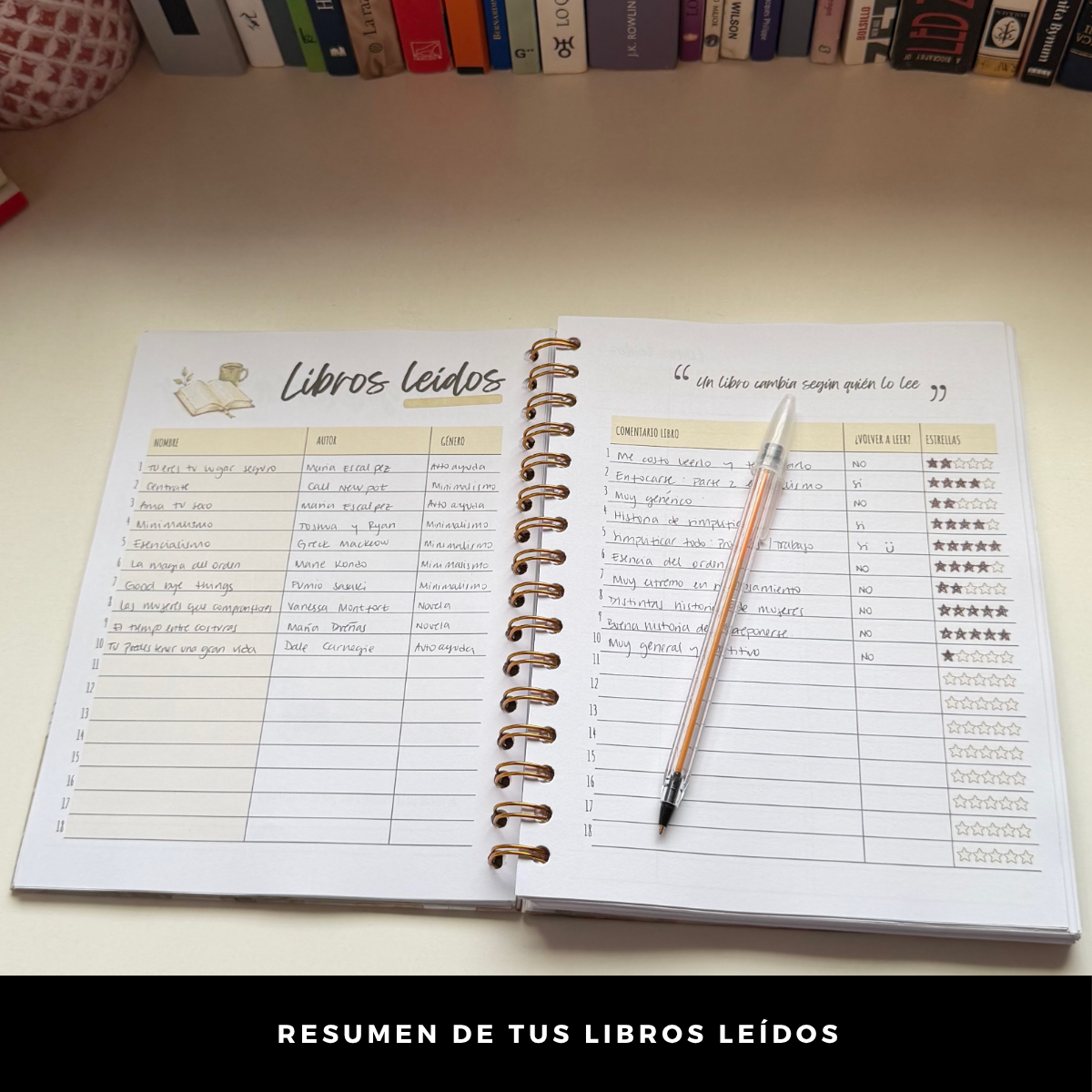 Cuaderno de Lectura Personalizado