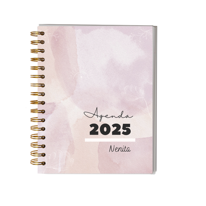 Agenda Personalizada 2025 - Letra Grande Y Frases
