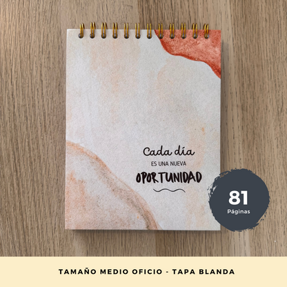 Planner 4 Meses - Tareas Diarias - Agenda Diaria sin Fecha - Liviano y Portátil