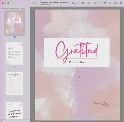 Cuaderno de gratitud 90 días